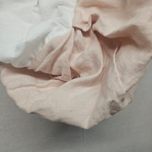 Pottery Barn Kids Blush Pink Linen Crib Sheet and Crib Skirt - Picture 3 of 5